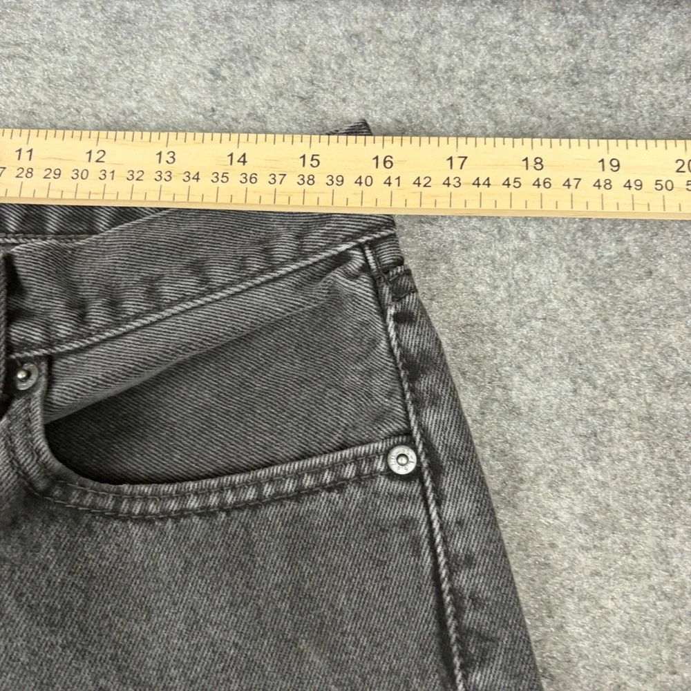 Levi's 505 Straight Leg Jeans‎ Mens 33x32 Faded Black Distressed Denim Workwear